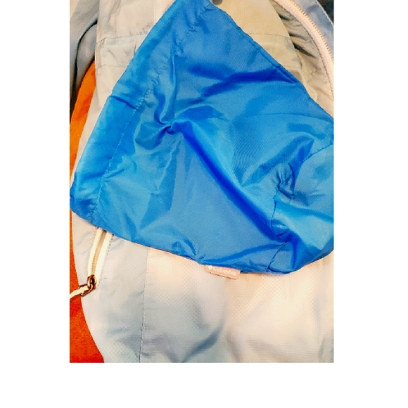 Columbia Omni Tech Packable Windbreaker Rain Jacket Blue Tie Dye Size M - Picture 8 of 9